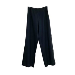 Randy Kemper Vintage Wool Tapered High Waist Side Striped Wide Leg Pants